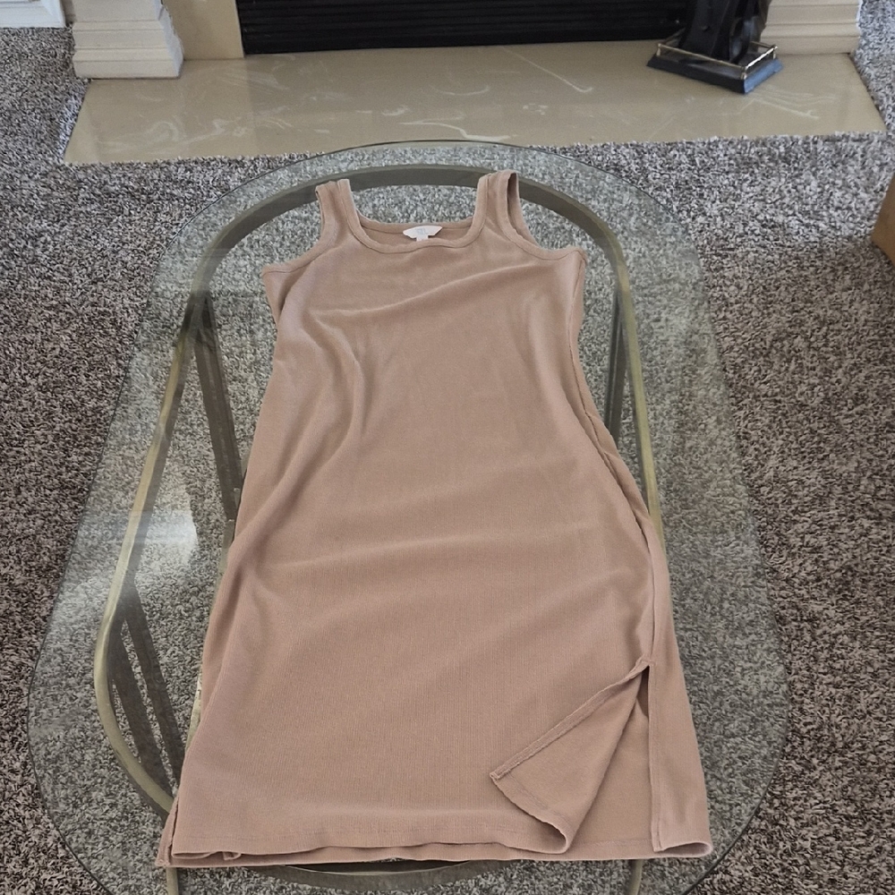 Time and Tru Tan Midi Dress